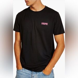 Topman Black and Pink Short Sleeve Tee